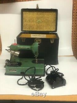 Vintage Standard Sewhandy Machine À Coudre Par General Electric Early Émail Vert