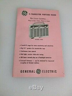 Vintage Travail Ge General Electric Super 8 Transistor Radio Am Modèle P-780b