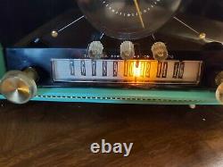 Vintage Turquoise Ge General Electric Clock Radio Bluetooth Modèle 913