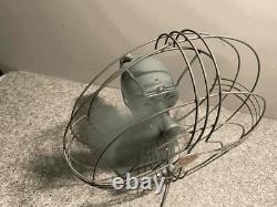 Vintage Ventilateur oscillant à cage en métal vert Ge General Electric Vortalex 16