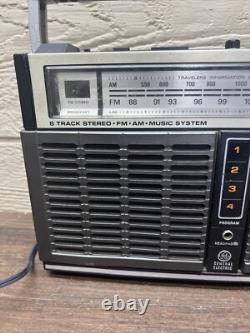 Vintage années 1980 Radio stéréo à 8 pistes modèle n° 3-5532A General Electric fonctionne
