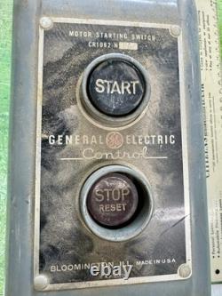 Vintage industriel GENERAL ELECTRIC GE CR1062-N6A interrupteur de démarrage manuel fonctionnel