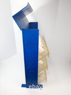 Vitrine de présentation de lampes auto vintage GE avec tous les diviseurs de tiroirs