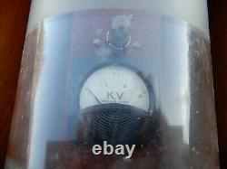 Voltmètre antique GE en voie de disparition 15 KV, #9885661G3, avec sangle et boîte, très rare