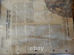 Voltmètre antique GE en voie de disparition 15 KV, #9885661G3, avec sangle et boîte, très rare