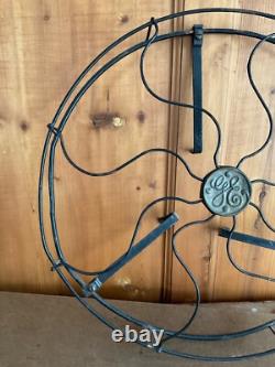 Vtg 17GE Garde-fil CAGE+Badge UNIQUEMENT pour hélice en laiton Ventilateur de bureau General Electric OEM