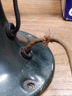 Vtg 1931 General Electric Co Ventilateur de Table Oscillant Vert 8 Pales Fonctionnel