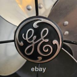 Vtg 1934 Ventilateur oscillant à 3 vitesses 12 pouces General Electric Co. 49X491 à 4 lames - Testé
