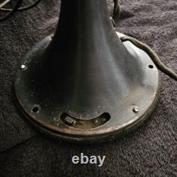 Vtg 1934 Ventilateur oscillant à 3 vitesses 12 pouces General Electric Co. 49X491 à 4 lames - Testé