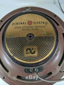 Vtg 1950 General Electric Ge A1-401 Double Coaxial Alnico Woofer Tweeter Haut-parleur
