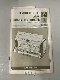 Vtg 1966 Ge Ge Ge Ge General Electric Deluxe Toast-r-oven Toaster T93b/3103 Avec Manuel 120v