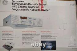 Vtg 1995 Général Electric Spacemaker Radio-lecteur de cassettes AM/FM Horloge 7-4287