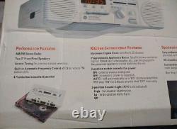 Vtg 1995 Général Electric Spacemaker Radio-lecteur de cassettes AM/FM Horloge 7-4287