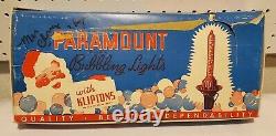 Vtg Années 1950 Paramount Xmas Bubble Lights Ensemble De 8 Lumières Inutilisées