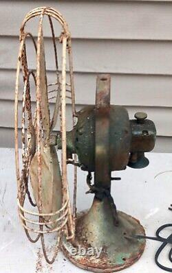 Vtg GE General Electric Laiton 4 Lame Parlor 16 Oscillant Réglable, Fonctionne