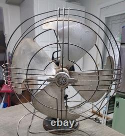 Vtg GE General Electric Vortalex 16 Ventilateur oscillant à 3 vitesses fonctionne