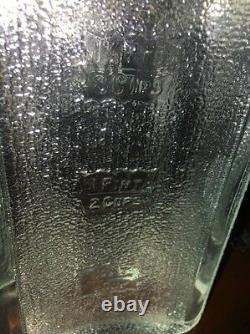 Vtg Ge General Electric Glass Monitor Réfrigérateur Eau Bottle 1 1/2 Pinte #12