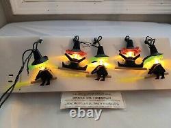 Vtg General Electric Ge Flying Witch Fiber Optic Balais Halloween 10 Lumières Set