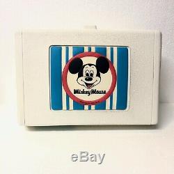 Vtg Mickey Mouse Record Player 45s General Electric Works Avec Des Enregistrements Testée
