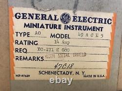 Vtg. Paire General Electric X-ray Corp. Indicateur Courant Type Ao Modèle 49 Ace 5
