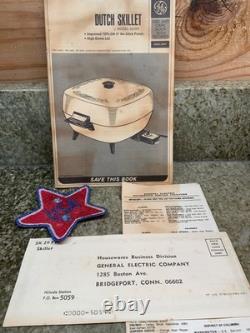 Vtg Poêle néerlandais GE Deluxe orange General Electric SK29FT années 1970 Nouveau ouvert boîte