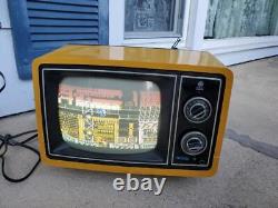 Yellow Vintage Ge / General Electric 10 Télévision De Performance Tv #aa5322sy
